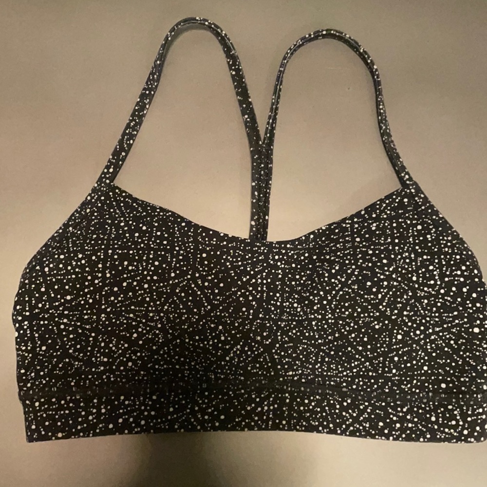 Lululemon Flow Y Bra size 6 black and white